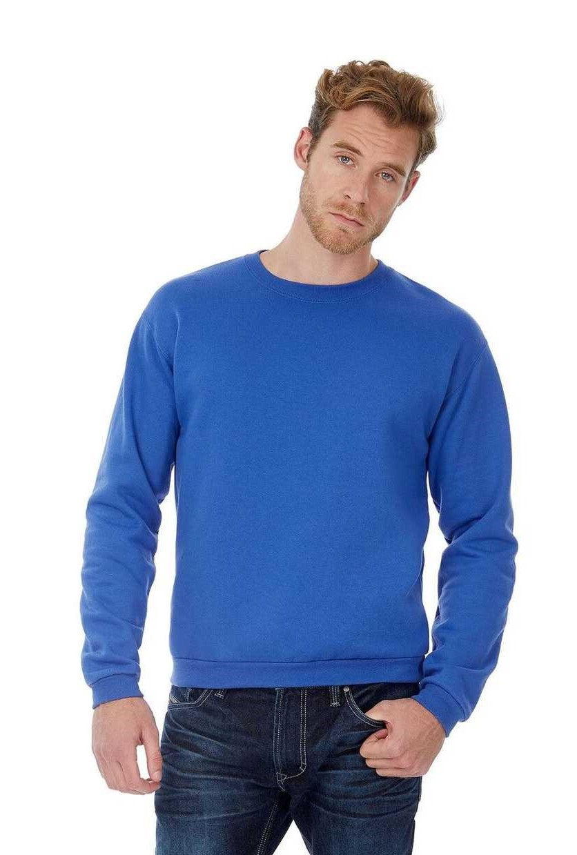 felpa invernale girocollo unisex uomo blu royal