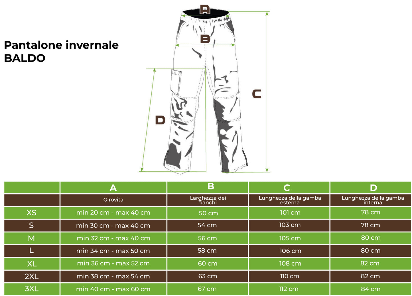 Pantalone Invernale BALDO da addestramento