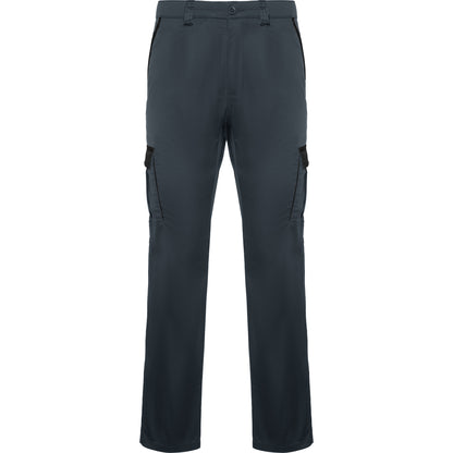 Pantaloni lunghi da lavoro in colori combinati grigio piombo nero