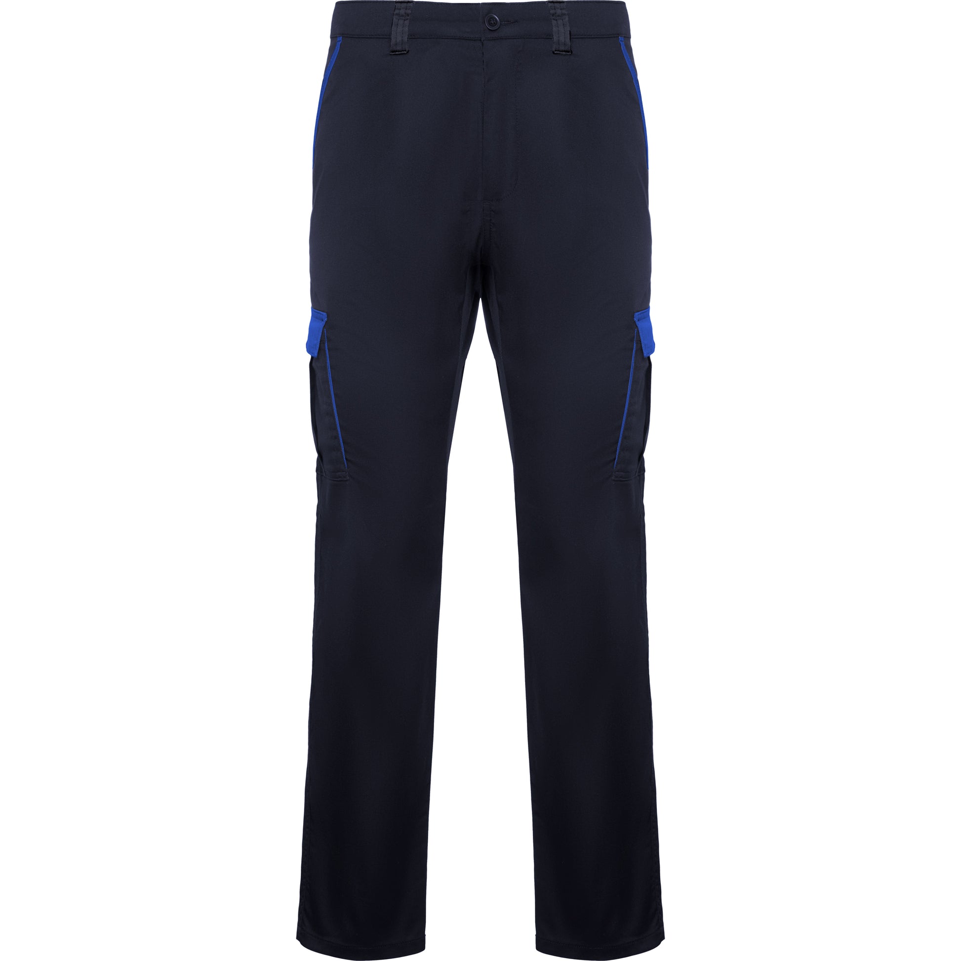 Pantaloni lunghi da lavoro in colori combinati blu navy blu royal