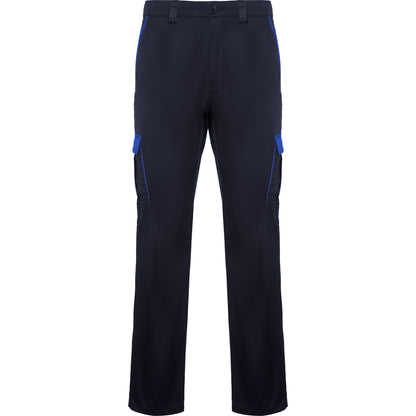 Pantaloni lunghi da lavoro in colori combinati blu navy blu royal