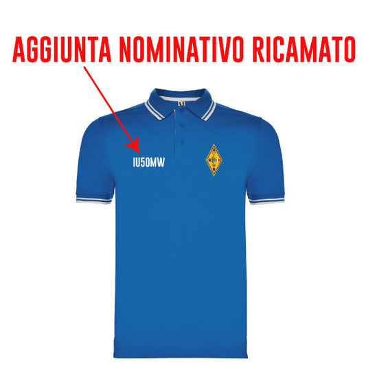 Aggiunta nominativo RICAMATO su abbigliamento ARS Italia