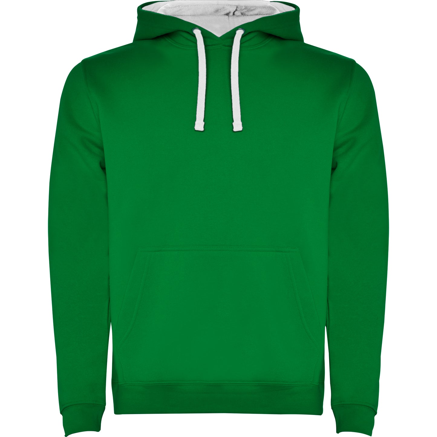 Felpa uomo unisex invernale felpata verde cappuccio