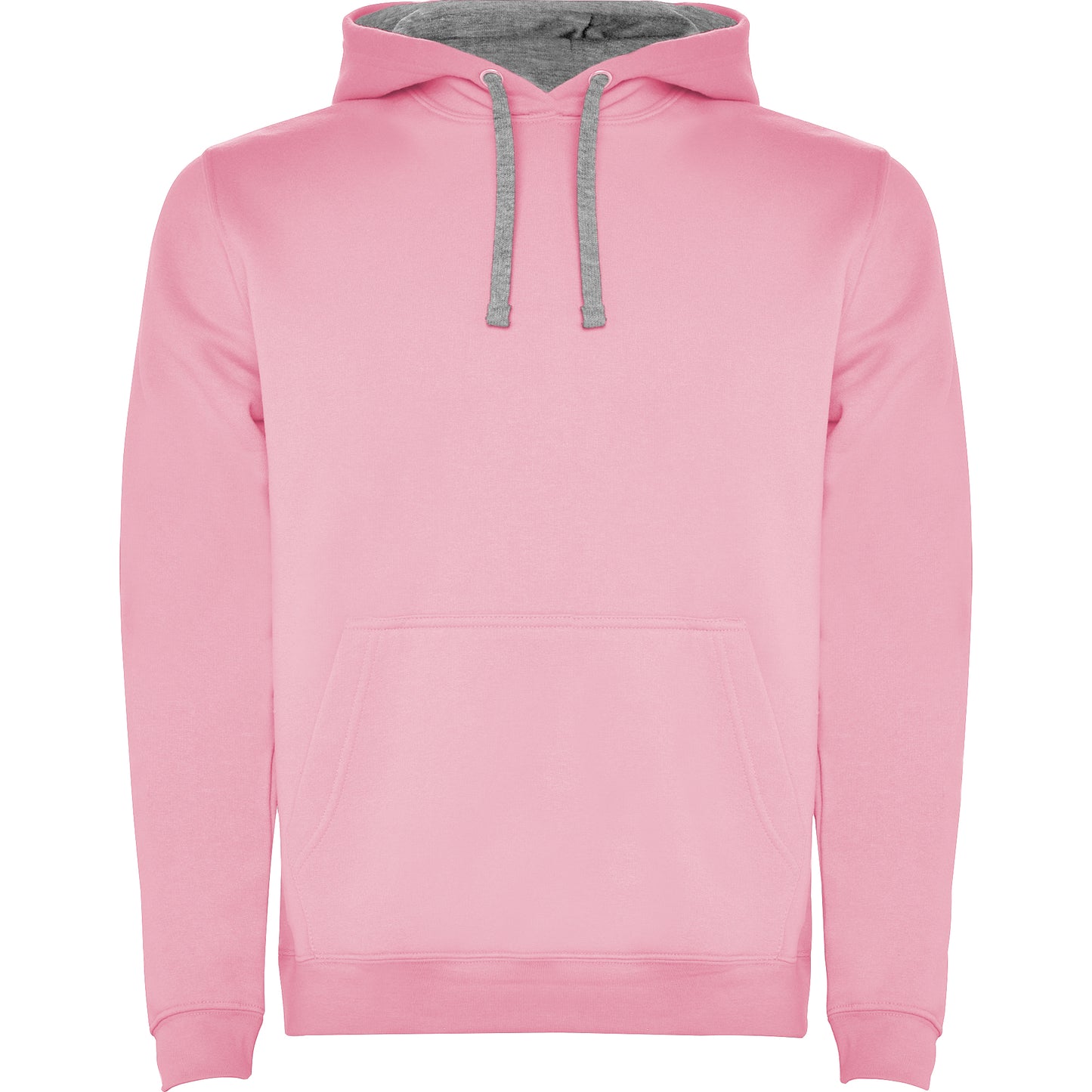 Felpa uomo unisex invernale felpata rosa chiaro cappuccio