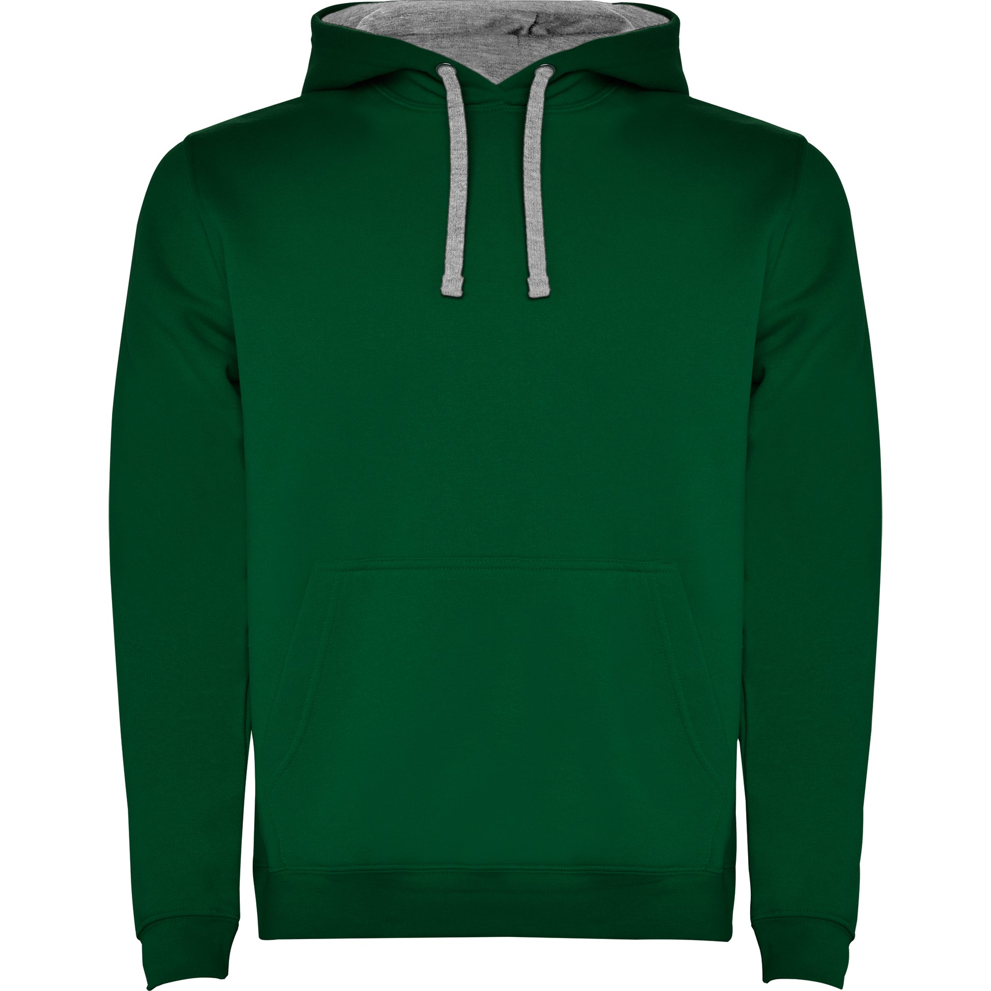 Felpa uomo unisex invernale felpata verde scuro cappuccio