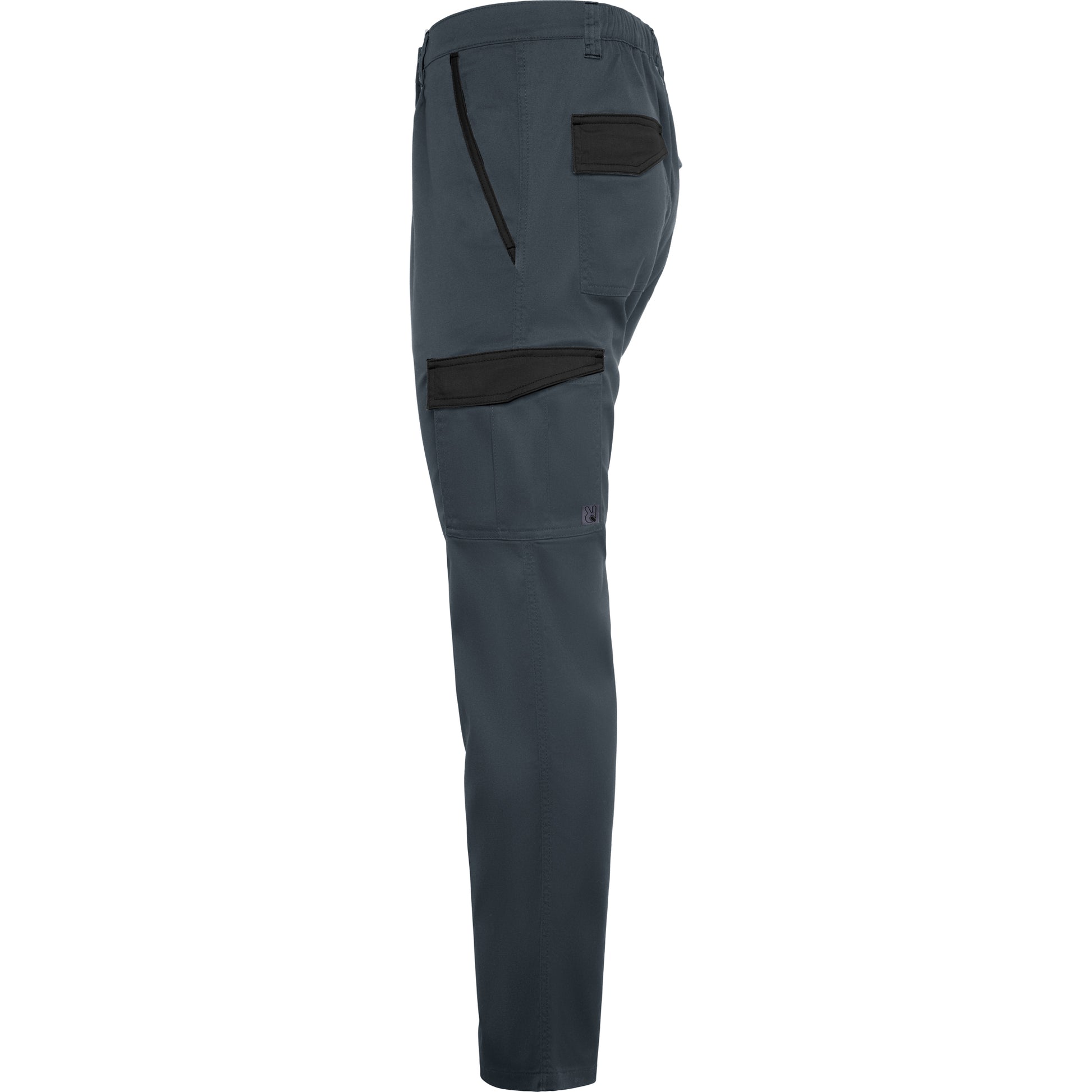 Pantaloni lunghi da lavoro in colori combinati grigio piombo nero