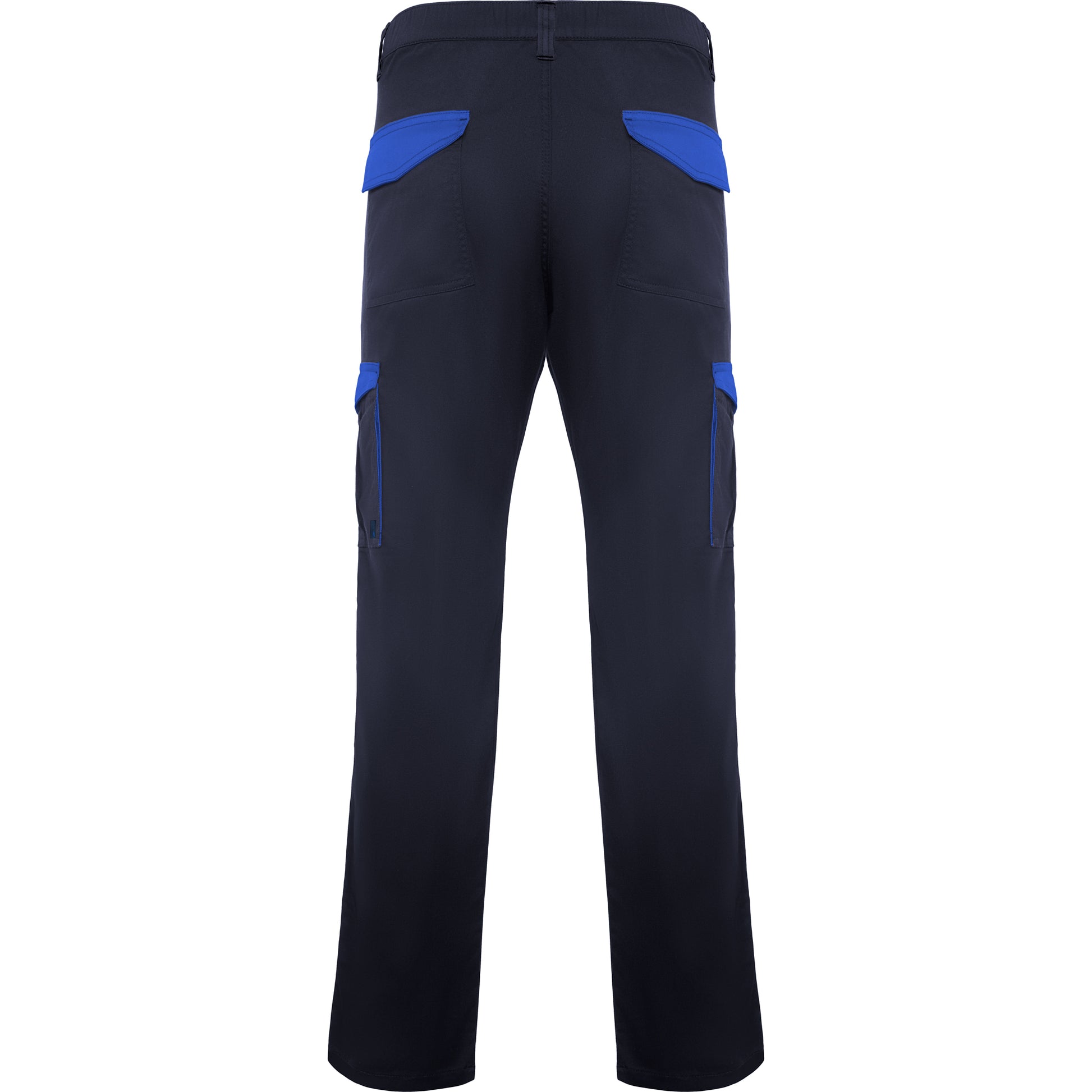 Pantaloni lunghi da lavoro in colori combinati blu navy blu royal