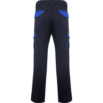 Pantaloni lunghi da lavoro in colori combinati blu navy blu royal